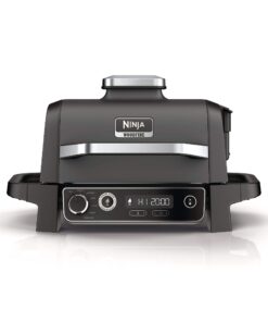 Ninja Woodfire 7-in-1 Outdoor Electric Grill & Smoker with Handles For Sale