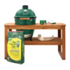 Large Big Green Egg in Acacia Table Package For Sale