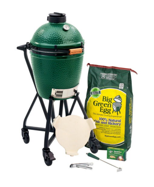 Medium Big Green Egg in an intEGGrated Nest+Handler Package For Sale