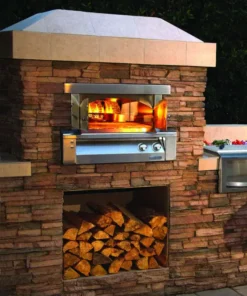 Alfresco 30-Inch Built-In Natural Gas Outdoor Pizza Oven